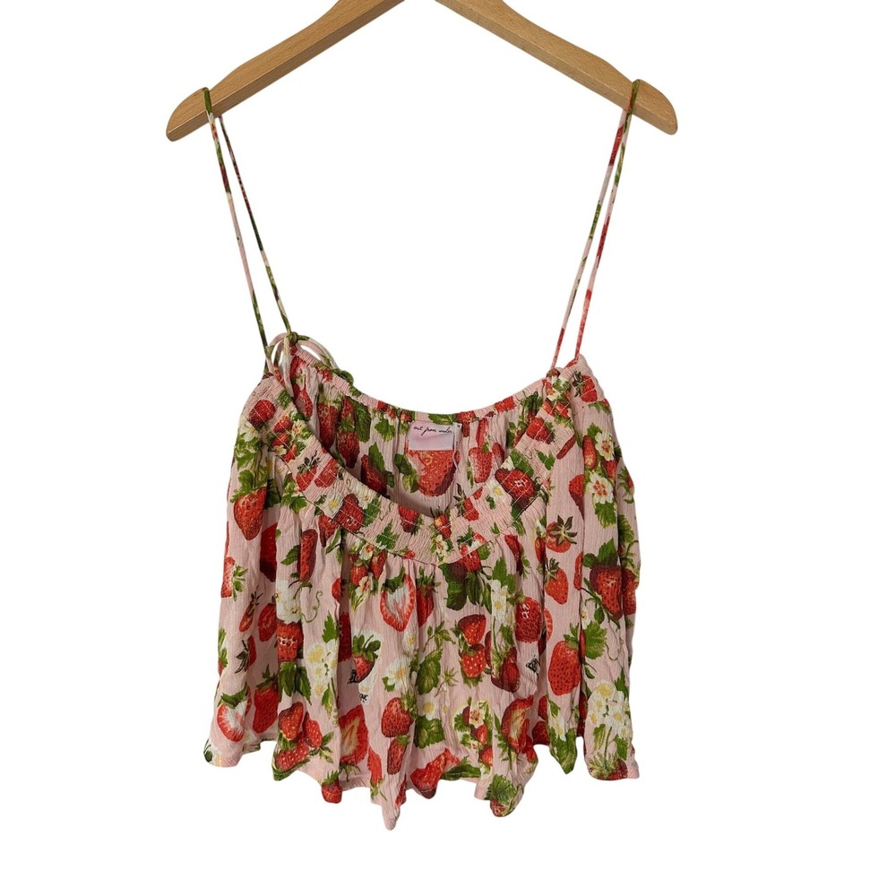 Urban Outfitters Strawberry Seaside Cami Womens XL Cottagecore Boho